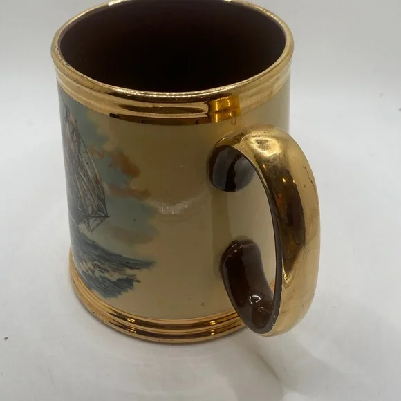 Vintage Gibsons Staffordshire mug featuring a clipper sailing ship design. - Picture 8 of 9